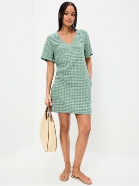 old navy women's sleeveless button-front mini dress 59 and wear sizes s (4) Old Navy Women's Sleeveless A-Line